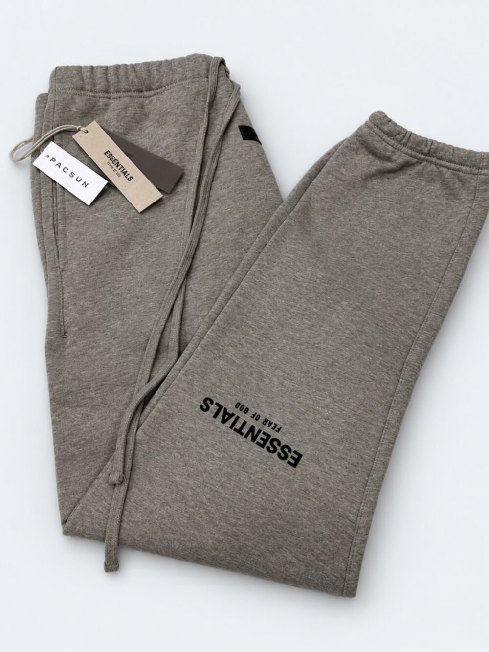 Essentials Gray Logo Patch Sweatpants
